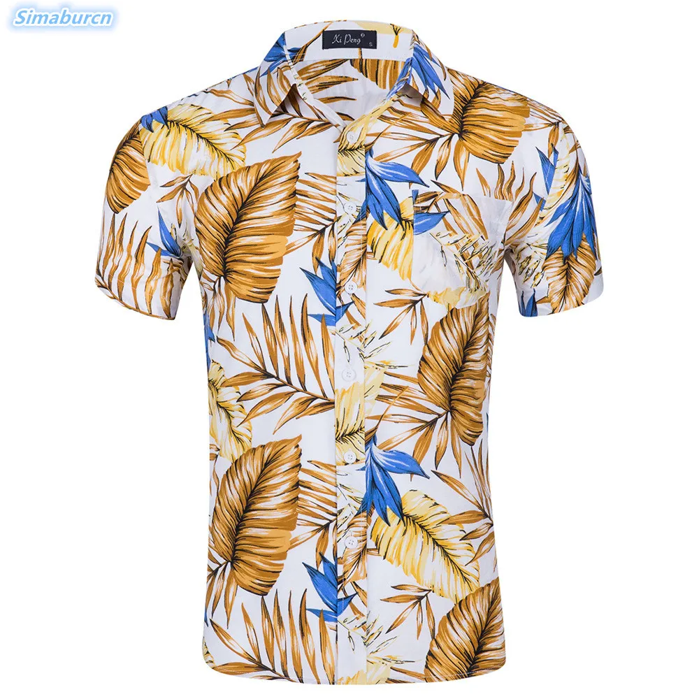 2019 Summer Men Short Sleeve Beach Shirts Hawaiian Shirts Slim Man Blouse Top Floral Printed Shirts Casual Vacation Clothing 2XL
2019 Summer Men Short Sleeve Beach Shirts Hawaiian Shirts Slim Man Blouse Top Floral Printed Shirts Casual Vacation Clothing 2XL
