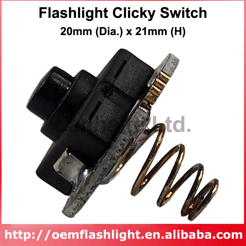 

20mm (D) x 21mm (H) Reverse Clicky Switch for LED Flashlights