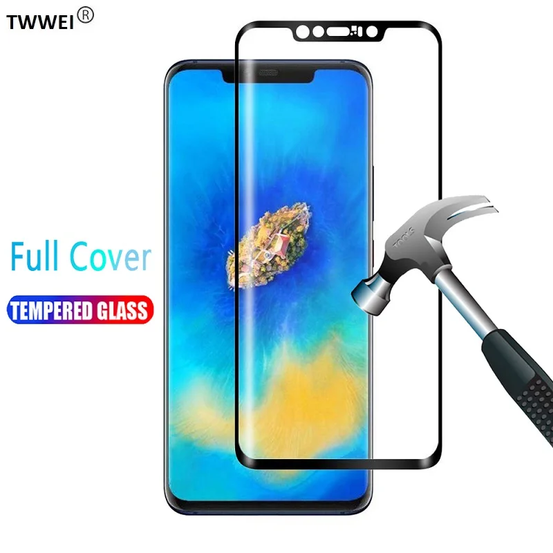 Полное покрытие закаленное защитное стекло Стекло для huawei Коврики 10 20 Lite Honor 9 8X 8C