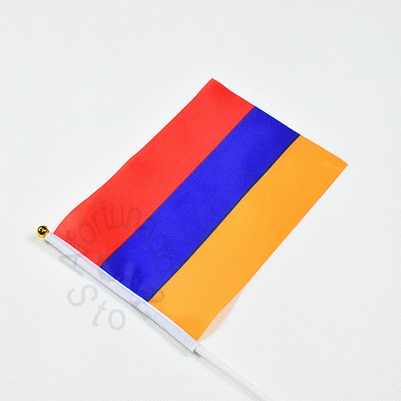 Armenia 14*21cm flag Banner hand waving National flag Home Decoration flag banner