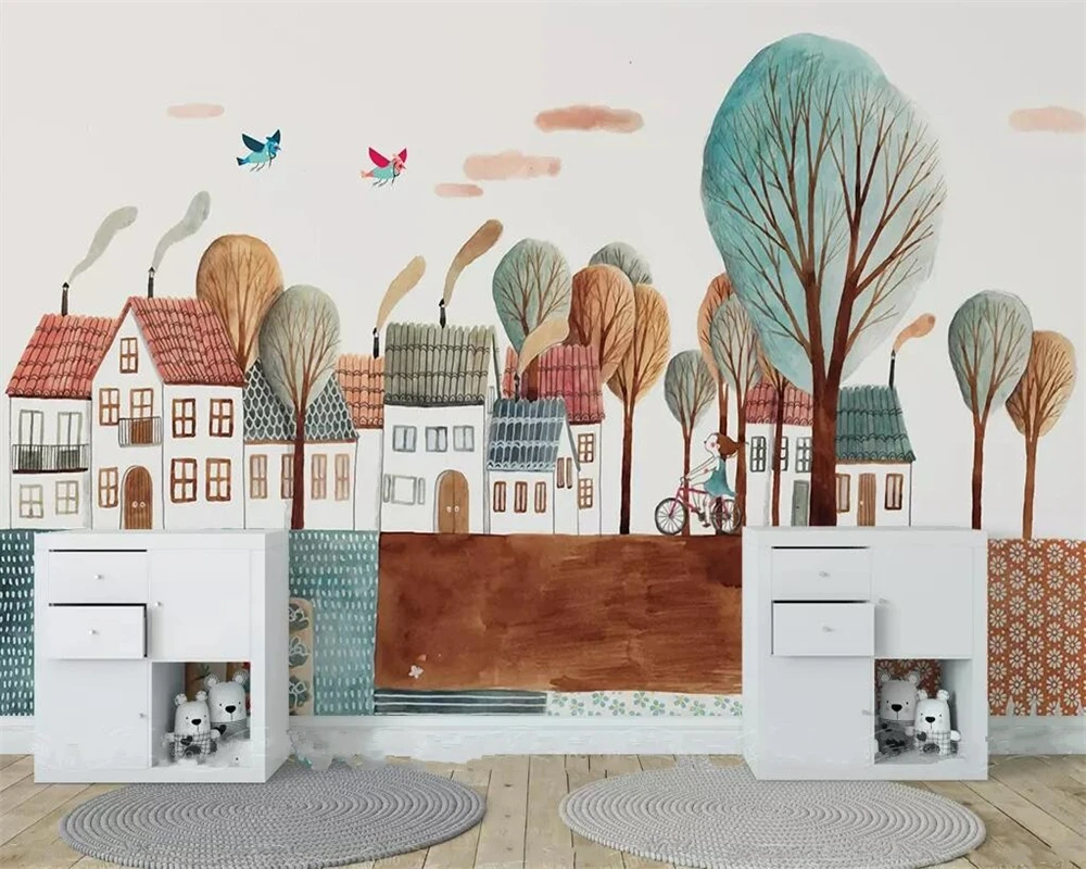 beibehang Wallpaper custom Nordic simple happy childhood town children's house photo bedroom background wall painting Wallpaper
beibehang Wallpaper custom Nordic simple happy childhood town children's house photo bedroom background wall painting Wallpaper