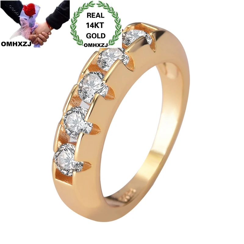 OMHXZJ Wholesale European Fashion Hot Woman Man Unisex Party Birthday Wedding Gift Simple White AAA Zircon 14KT Gold Ring RR1004
OMHXZJ Wholesale European Fashion Hot Woman Man Unisex Party Birthday Wedding Gift Simple White AAA Zircon 14KT Gold Ring RR1004