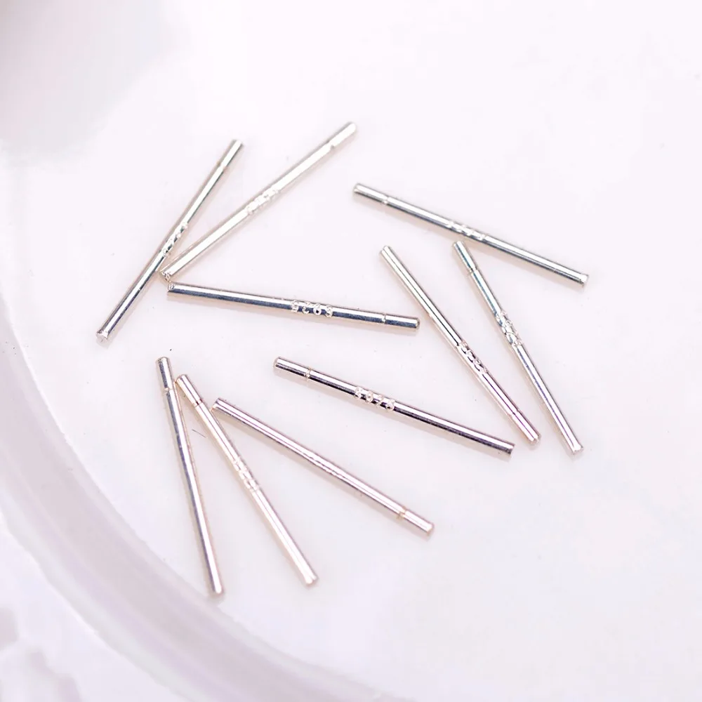 Silver Plated Thin Stick Simple Anti-allergic Stud Earrings for Women 10 pieces per set | Украшения и аксессуары
