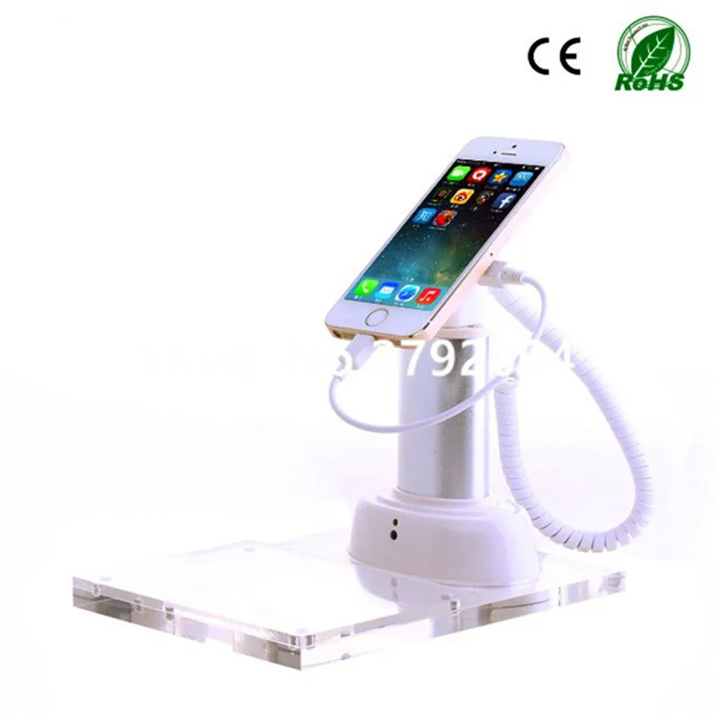 10pcs/lot mobile holder with alarm sistem charging for unique cell phone price tag base | Мобильные телефоны и аксессуары