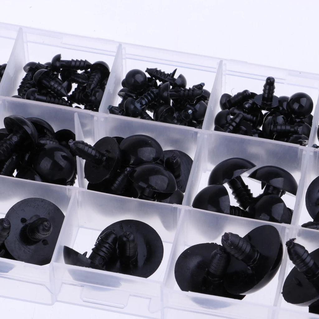 154 Pieces Black 6-24mm Plastic Safety Eyes For Teddy Bear Doll Animal Puppet Toys Crafts DIY Making
154 Pieces Black 6-24mm Plastic Safety Eyes For Teddy Bear Doll Animal Puppet Toys Crafts DIY Making