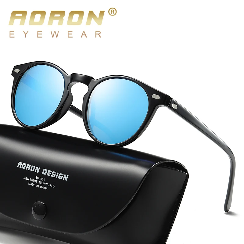 AORON 2019 Polarized Sunglasses for Men Women Round Vision Sun Glasses TR90 Frame Fashion UV400|Мужские солнцезащитные очки|