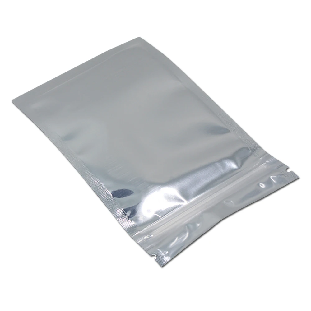 200Pcs 7.7*10cm (3*3.9inch) Clear Silver Zip Lock Plastic Aluminum Snack Storage Package Bag Mylar Food Nuts Zipper Packing Bag
200Pcs 7.7*10cm (3*3.9inch) Clear Silver Zip Lock Plastic Aluminum Snack Storage Package Bag Mylar Food Nuts Zipper Packing Bag