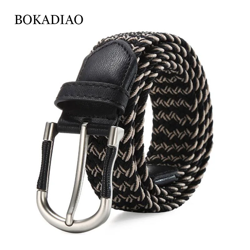 BOKADIAO men&women elastic belt Pin buckle Weave Stretch Canvas belt Nylon luxury jeans belts for men waistband Black strap male
BOKADIAO men&women elastic belt Pin buckle Weave Stretch Canvas belt Nylon luxury jeans belts for men waistband Black strap male