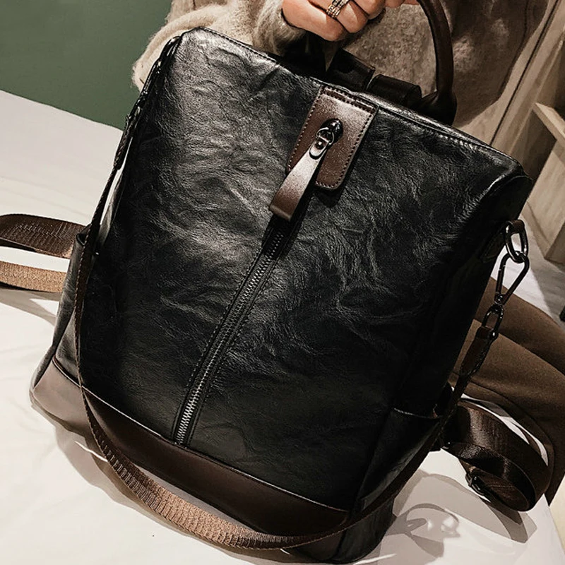Vintage Ladies College Backpack Travel Bags Youth Bagpack Fashion Quality Leather Backpack Women Leisure Bagpack mochila B43-38
Vintage Ladies College Backpack Travel Bags Youth Bagpack Fashion Quality Leather Backpack Women Leisure Bagpack mochila B43-38