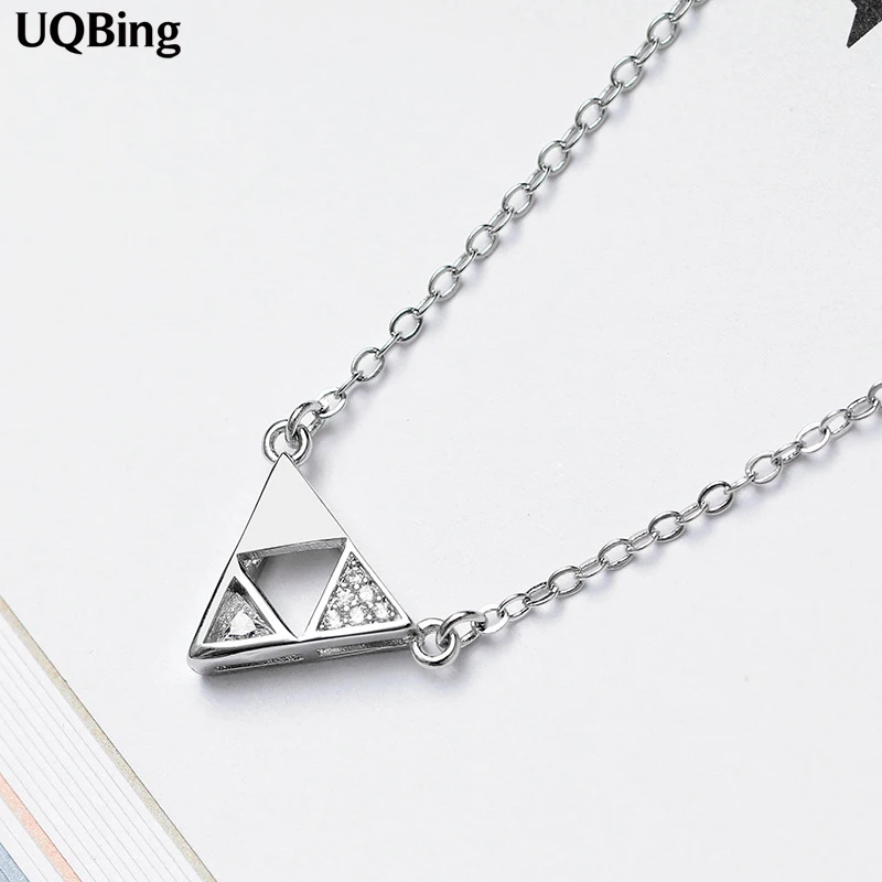 Real 925 Sterling Silver Zirconia Geometric Triangle Necklace Jewelry Wholesale Women Silver Necklace Jewelry
Real 925 Sterling Silver Zirconia Geometric Triangle Necklace Jewelry Wholesale Women Silver Necklace Jewelry