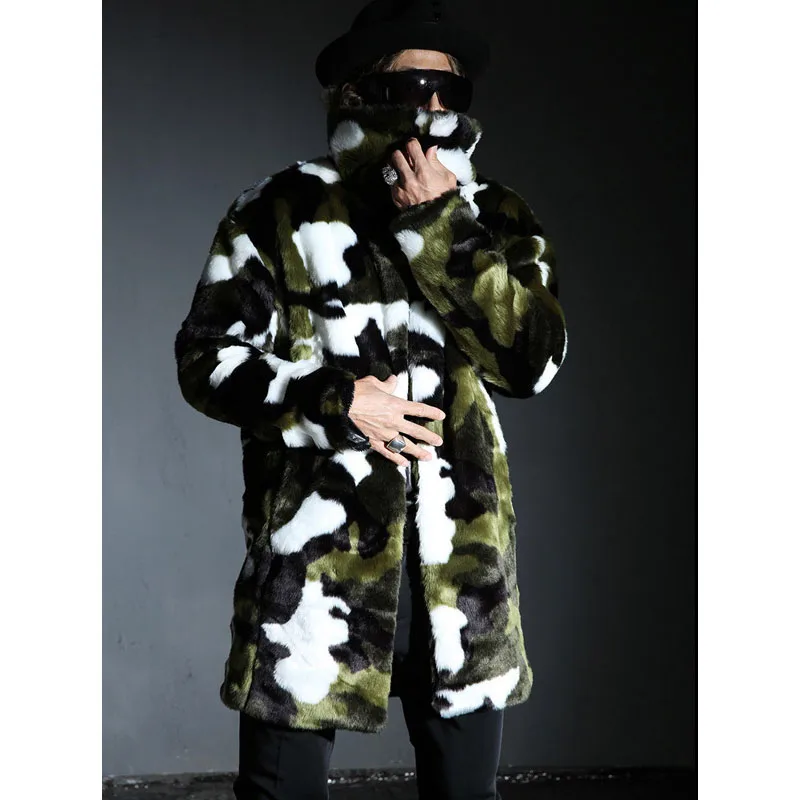 Men Fur Coat Faux Fake Rabbit Long Outwear Jacket Overcoat Warm Winter Clothing Parkas Camouflage Windbreaker Imitation Fur
Men Fur Coat Faux Fake Rabbit Long Outwear Jacket Overcoat Warm Winter Clothing Parkas Camouflage Windbreaker Imitation Fur