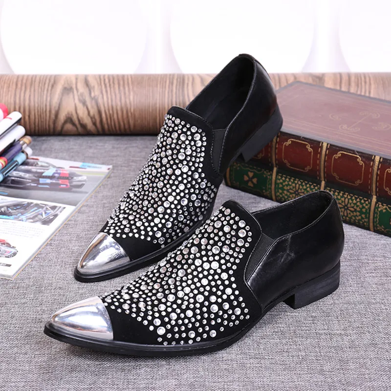 Christia Bella Rhinestone Men Party Shoes Pointed Toe Wedding Formal Leather Shoes Male Club Dress Shoes Plus Size Footwear
Christia Bella Rhinestone Men Party Shoes Pointed Toe Wedding Formal Leather Shoes Male Club Dress Shoes Plus Size Footwear