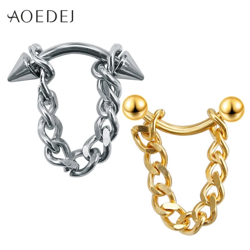 AOEDEJ Men Tassel Earrings Gold Color Stainless Steel Ear Studs Women Chain Earrings Body Piercing Jewelry Punk Biker Earrings
AOEDEJ Men Tassel Earrings Gold Color Stainless Steel Ear Studs Women Chain Earrings Body Piercing Jewelry Punk Biker Earrings
