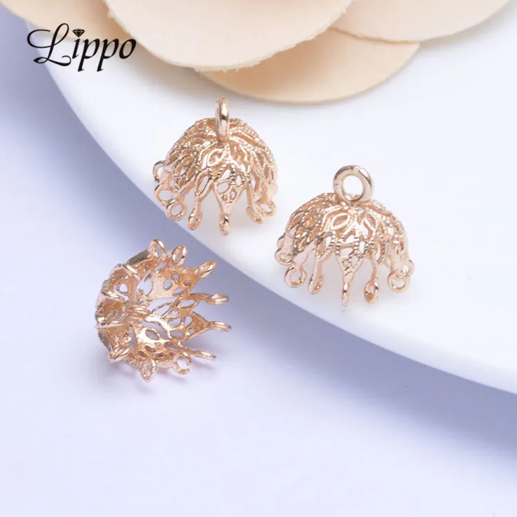 LIPPO 20pcs/lot Tassels Cap Connector Pendants charm Gold Color Bead Caps Charms DIY For Jewelry
LIPPO 20pcs/lot Tassels Cap Connector Pendants charm Gold Color Bead Caps Charms DIY For Jewelry