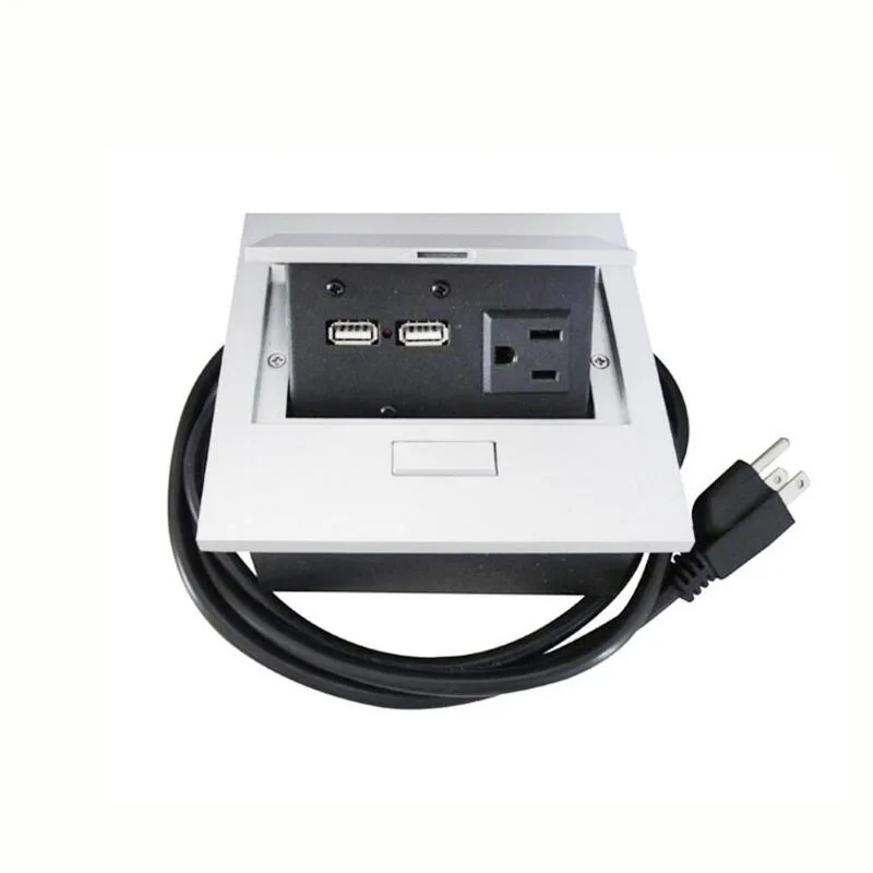 Pop Up Countertop Built In Damped Electric Socket Aluminum Alloy Shell With US Plug Outlet 2 USB Charger Ports
Pop Up Countertop Built In Damped Electric Socket Aluminum Alloy Shell With US Plug Outlet 2 USB Charger Ports