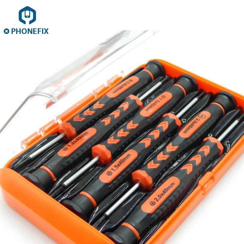 PHONEFIX 6pcs Screwdrivers Set with Slotted Phillips Torx Screwdriver Tip for Phone Teardown Assembly Opening Phone Cover Tool
PHONEFIX 6pcs Screwdrivers Set with Slotted Phillips Torx Screwdriver Tip for Phone Teardown Assembly Opening Phone Cover Tool