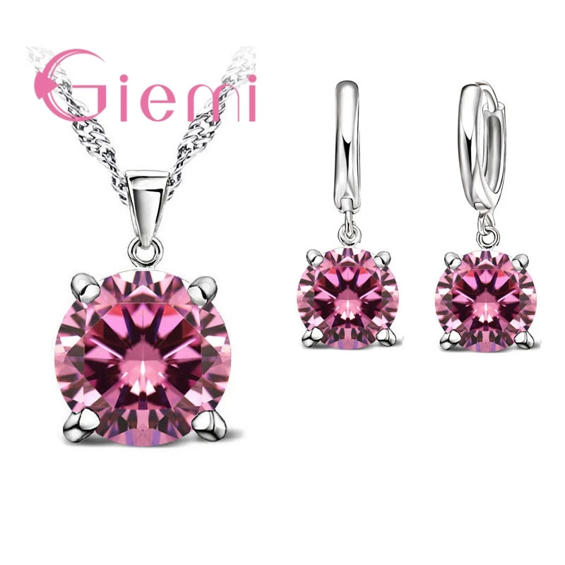 Elegant 925 Sterling Silver Jewelry Sets 4 Claws Zircon CZ Pendant Necklace Earring Fashion Women Jewelry Set
Elegant 925 Sterling Silver Jewelry Sets 4 Claws Zircon CZ Pendant Necklace Earring Fashion Women Jewelry Set