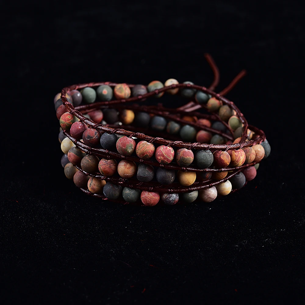 Asingeloo Red Turquoise Natural Stone Beads Handmade Leather Bohemia 3 Strand Wraps Vintage Jewelry Bracelelts for Women
Asingeloo Red Turquoise Natural Stone Beads Handmade Leather Bohemia 3 Strand Wraps Vintage Jewelry Bracelelts for Women