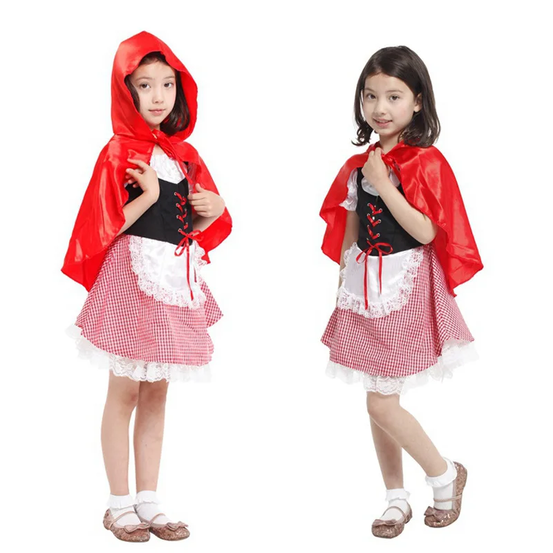Kids Girls Little Red Riding Hood Costume Fancy Dress with Cloak Halloween Christmas Carnival Cosplay Clothes for Children
Kids Girls Little Red Riding Hood Costume Fancy Dress with Cloak Halloween Christmas Carnival Cosplay Clothes for Children