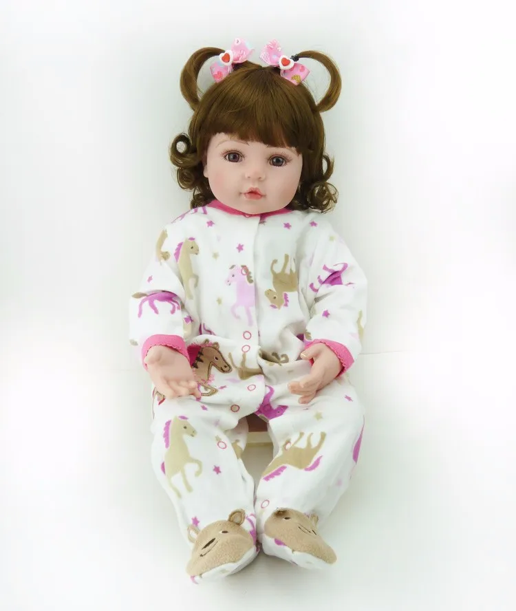55cm Reborn Silicone babies Doll vinyl bebe collectible curly hair princess doll Birthday Gift For Child Bedtime accompany
55cm Reborn Silicone babies Doll vinyl bebe collectible curly hair princess doll Birthday Gift For Child Bedtime accompany