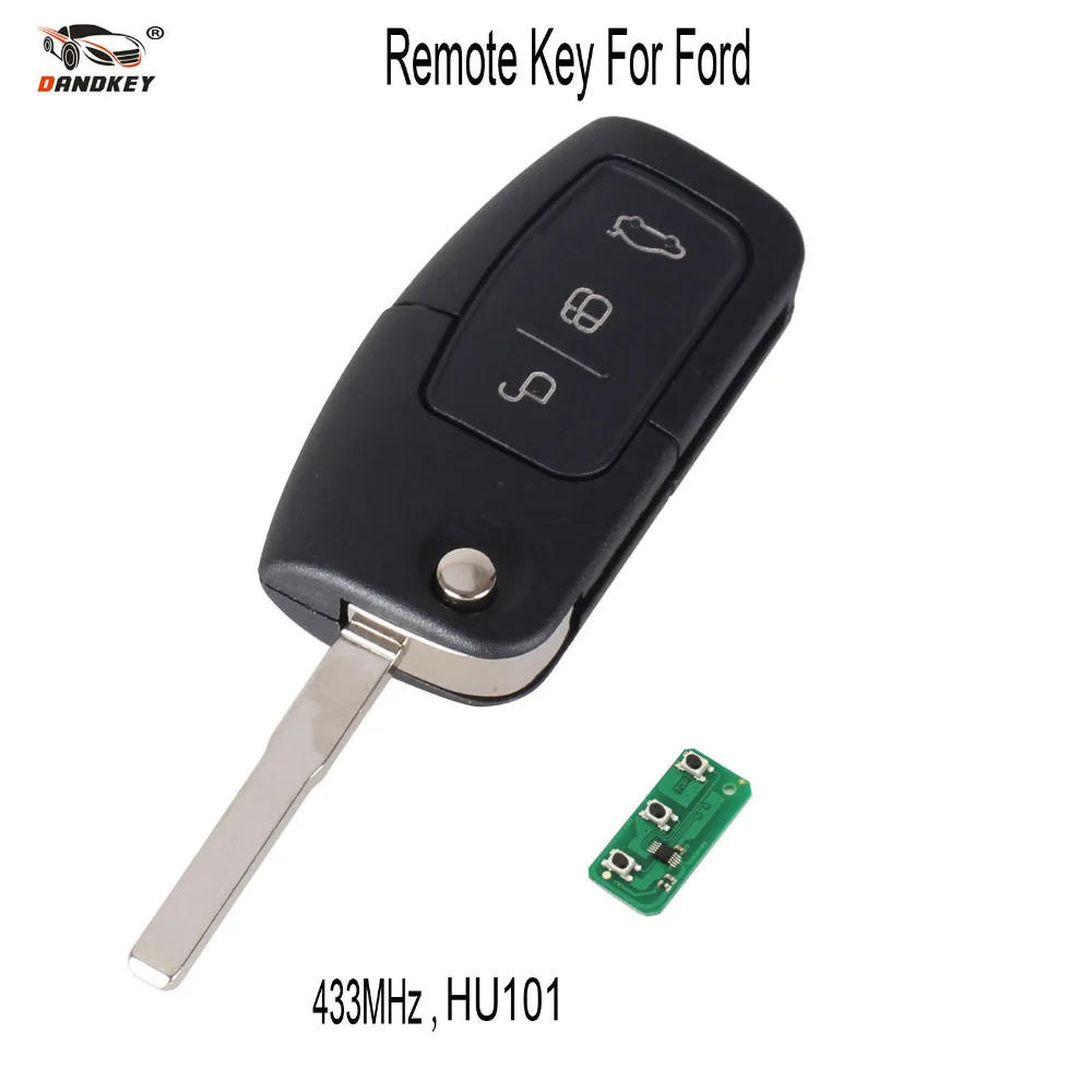 Dandkey Автозапуск дистанционного брелока 3 кнопки 433 мГц для Ford Focus Mondeo c Макс s max Galaxy