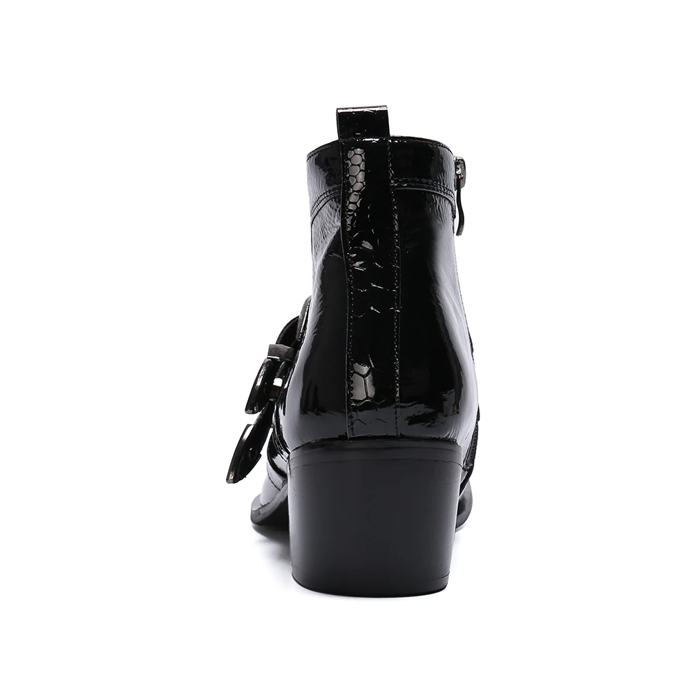 Christia Bella Men Zipper Ankle Boots Fashion Autumn Winter Real Leather Mid Heel Metal Pointed Toe Buckle Designer Formal Boots
Christia Bella Men Zipper Ankle Boots Fashion Autumn Winter Real Leather Mid Heel Metal Pointed Toe Buckle Designer Formal Boots