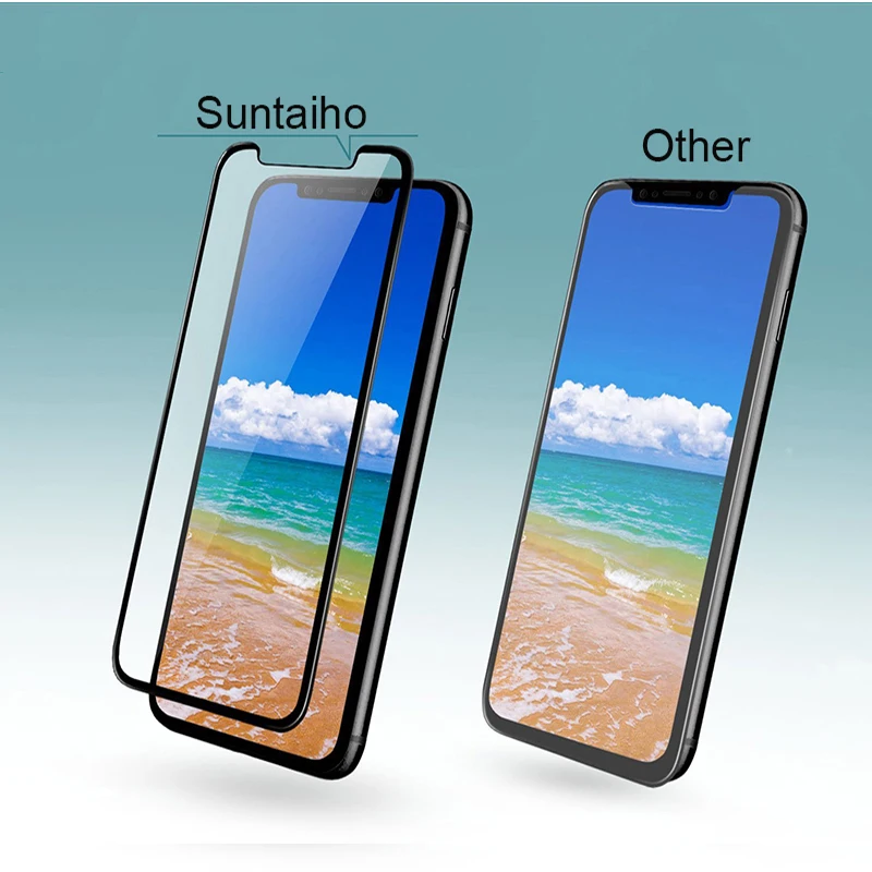 Закаленное стекло Suntaiho 5D с изогнутыми краями для iphone XS MAX HD полноразмерная Защита