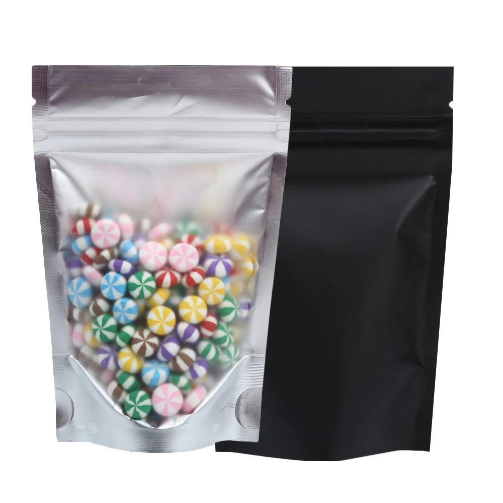 100pcs 10x15cm (4x6") Recyclable Matte Black Mylar Zip Lock Stand Up Pouches Translucent Windows bag for storage
100pcs 10x15cm (4x6") Recyclable Matte Black Mylar Zip Lock Stand Up Pouches Translucent Windows bag for storage
