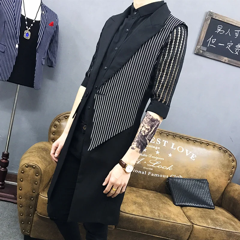 M ~ 5XL новая мужская одежда размера плюс в Корейском стиле Модные тенденции для