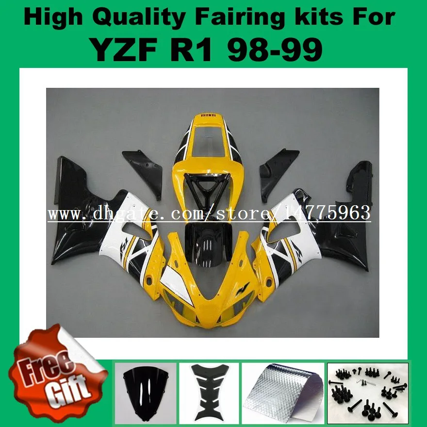 9 gifts Injection Mold For Yamaha Yzf R1 1998 1999 Yellow White Motorcycle Bodywork Fairings +Free screws
9 gifts Injection Mold For Yamaha Yzf R1 1998 1999 Yellow White Motorcycle Bodywork Fairings +Free screws