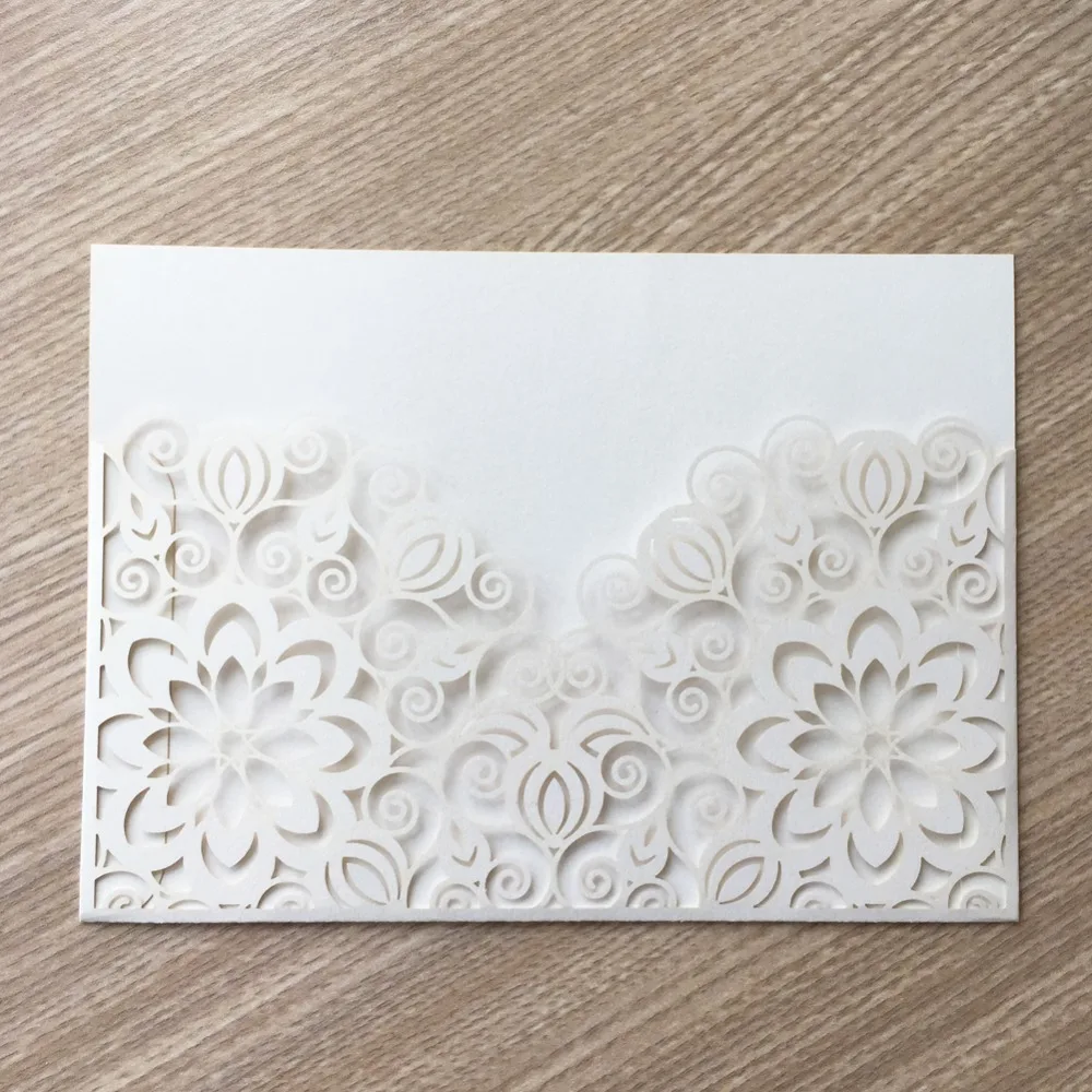 100Pcs Chic Pretty Flower design laser cut Paper Elegant wedding invitation card Pocket card Greeting invitation Blessing card
100Pcs Chic Pretty Flower design laser cut Paper Elegant wedding invitation card Pocket card Greeting invitation Blessing card