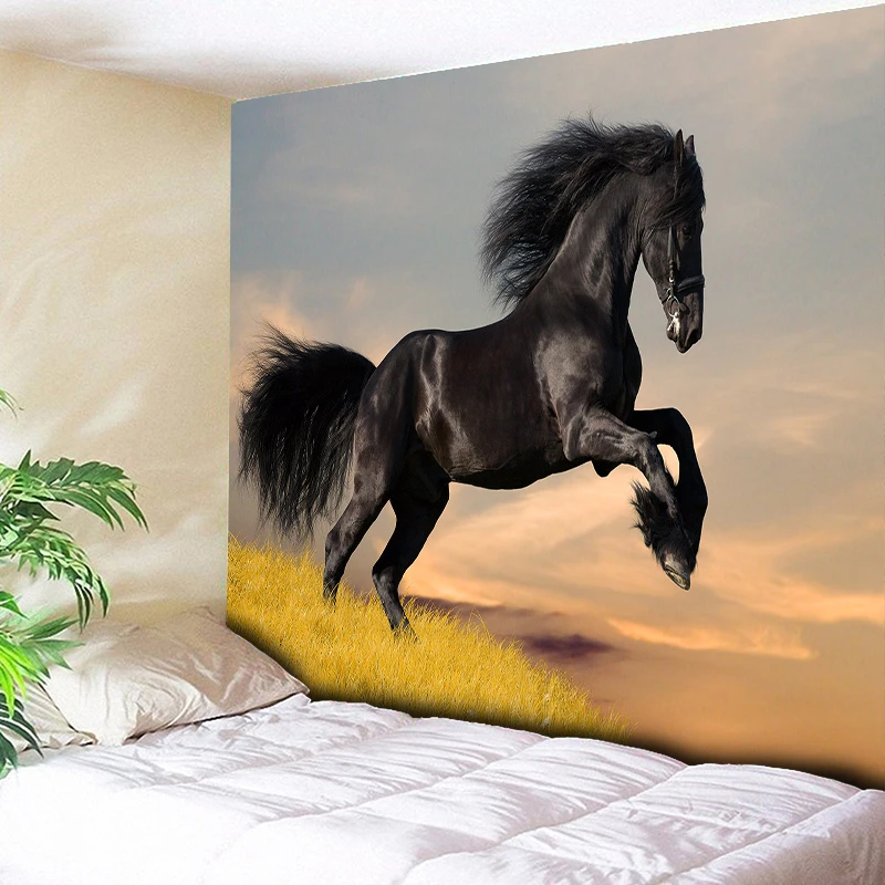 Black Horse Tapestry Wall Carpet Home Decor Couch Blanket Living Room Wall Hanging Table Cloth Yoga Mat 200CMX150CM 150CM*130CM
Black Horse Tapestry Wall Carpet Home Decor Couch Blanket Living Room Wall Hanging Table Cloth Yoga Mat 200CMX150CM 150CM*130CM