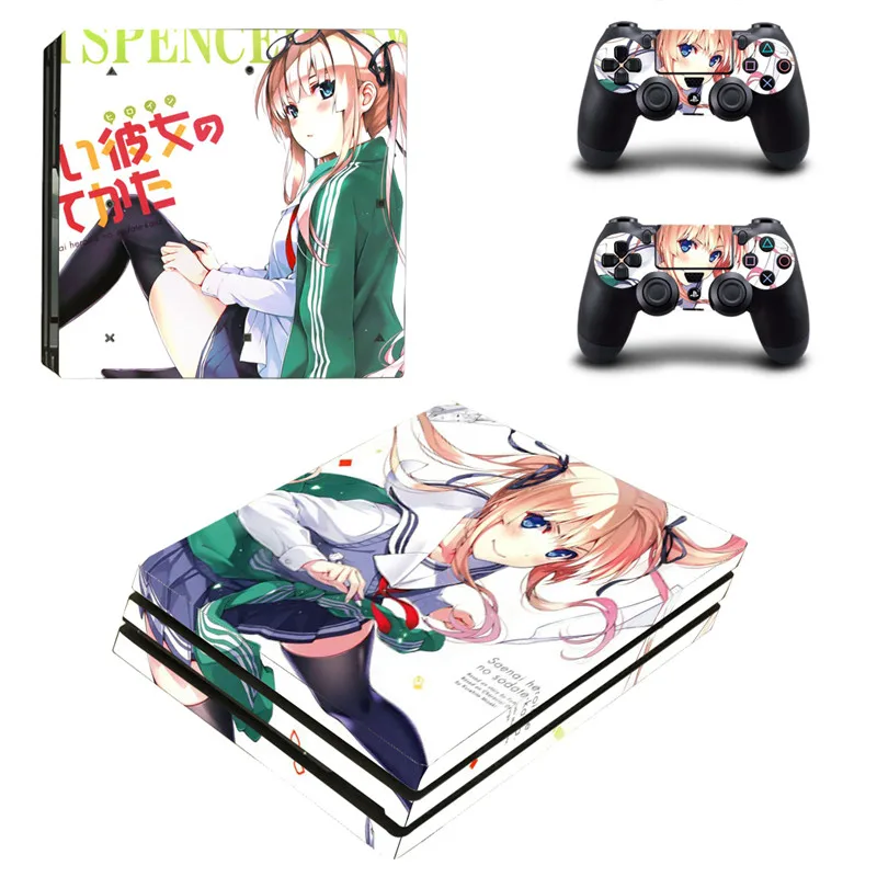 Lovely Cute Anime Girl PS4 Pro Skin Sticker For Sony Playstation 4 Promotion Console & 2Pcs Controller Protection Film Stickers |