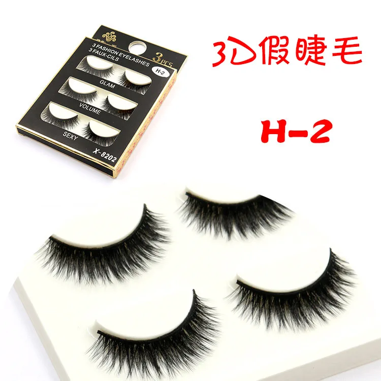 3 Pairs Of Women 3D Fake eyelash Ladies Makeup Thick False Eyelashes Eye Lashes Long Black Natural Pure handmade Makeup tool H2
3 Pairs Of Women 3D Fake eyelash Ladies Makeup Thick False Eyelashes Eye Lashes Long Black Natural Pure handmade Makeup tool H2