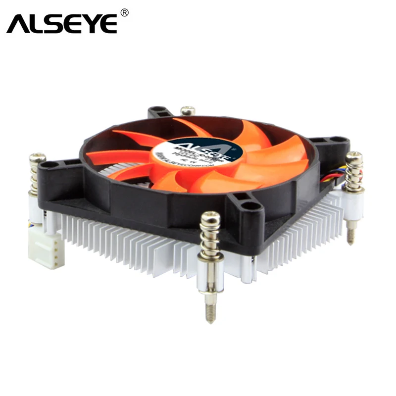 ALSEYE охлаждение процессора теплоотвод с 90мм вентилятора охлаждения 4pin PWM