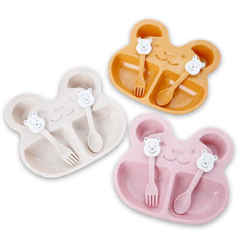 3Pcs/Set Baby Wheat Straw Tableware Solid Feeding Dishes Cute Cartoon Bear Children Plate With Fork Spoon Dinnerware Set MBG0361
3Pcs/Set Baby Wheat Straw Tableware Solid Feeding Dishes Cute Cartoon Bear Children Plate With Fork Spoon Dinnerware Set MBG0361