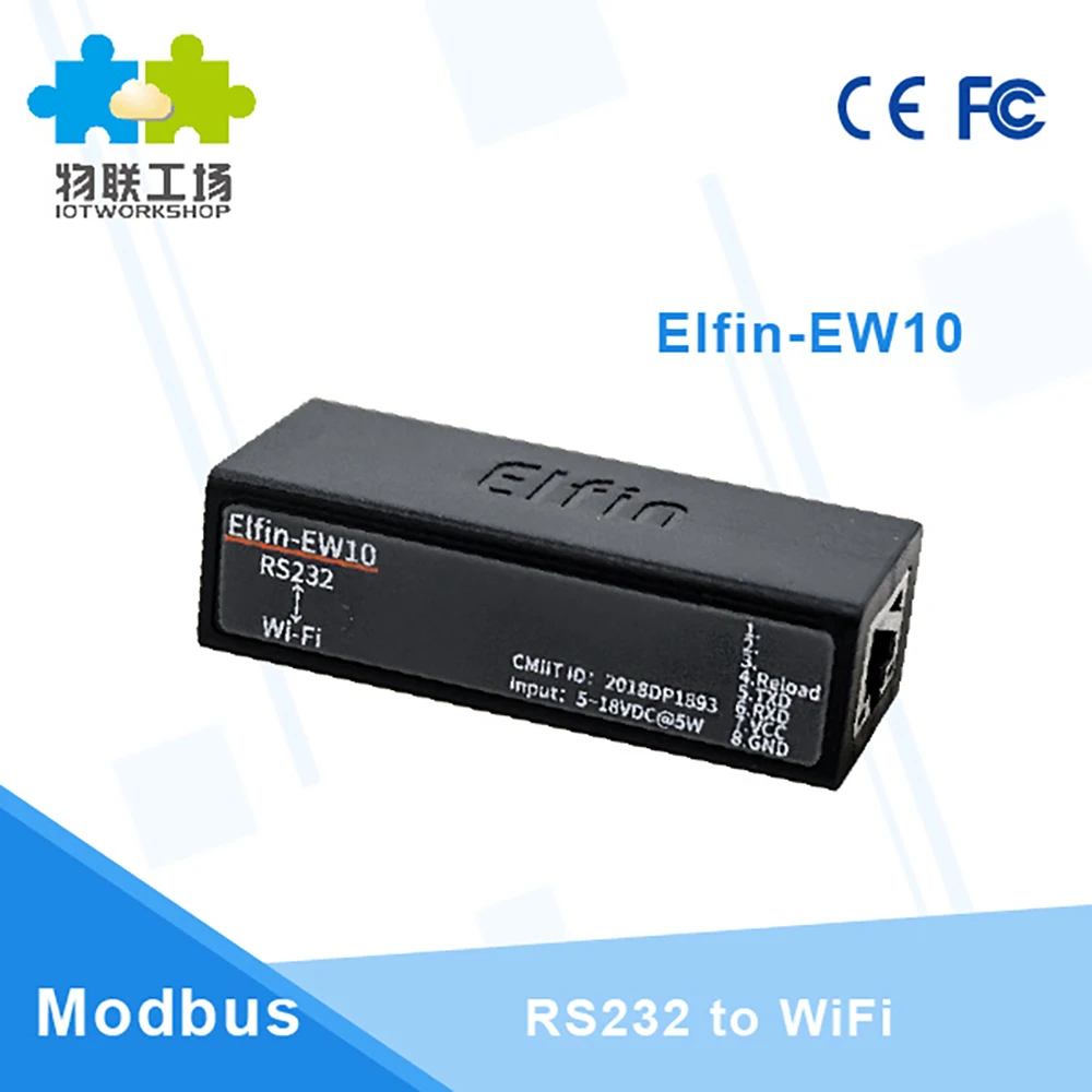 RJ45 RS232 to WIFI Wireless Networking Devices Elfin-EW10 Smallest Serial Port Server Module Modbus TPC IP Telnet Protocol Q214
RJ45 RS232 to WIFI Wireless Networking Devices Elfin-EW10 Smallest Serial Port Server Module Modbus TPC IP Telnet Protocol Q214