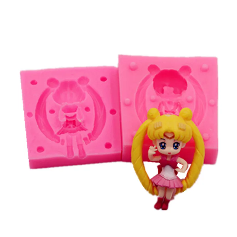 Cartoon little angel girl turned sugar cake silicone mold DIY baking gadget chocolate candle mold cake dessert decoration craft
Cartoon little angel girl turned sugar cake silicone mold DIY baking gadget chocolate candle mold cake dessert decoration craft