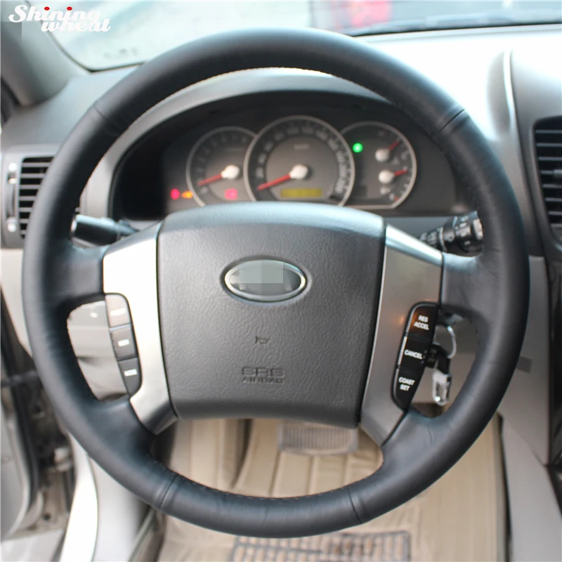 BANNIS Hand-stitched Black Leather Car Steering Wheel Cover for Old Kia Sorento 2004-2008
BANNIS Hand-stitched Black Leather Car Steering Wheel Cover for Old Kia Sorento 2004-2008