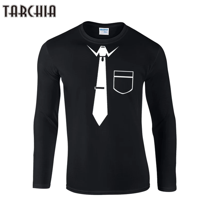 TARCHIA 2021 футболки фитнес мужские свитеры с длинными рукавами круглым вырезом и