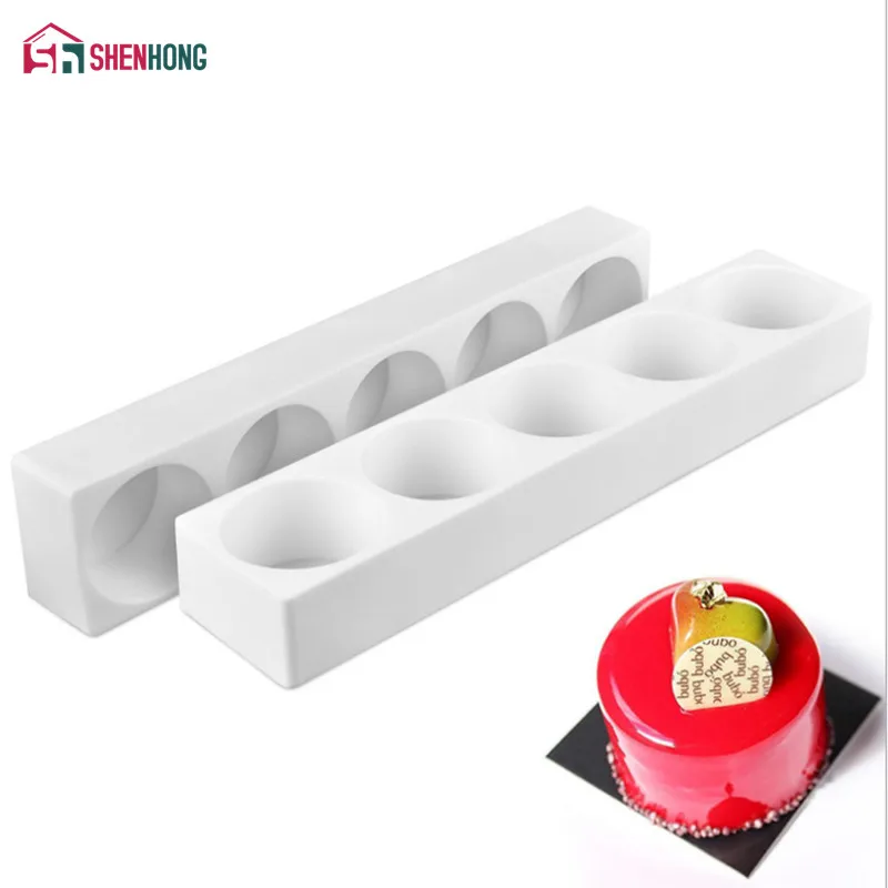 SHENHONG 1 Piece Cylinder Pudding Mousse Cake Mold For Baking Home Party Silicone Mould DIY Baking Christmas Wedding Moldes
SHENHONG 1 Piece Cylinder Pudding Mousse Cake Mold For Baking Home Party Silicone Mould DIY Baking Christmas Wedding Moldes