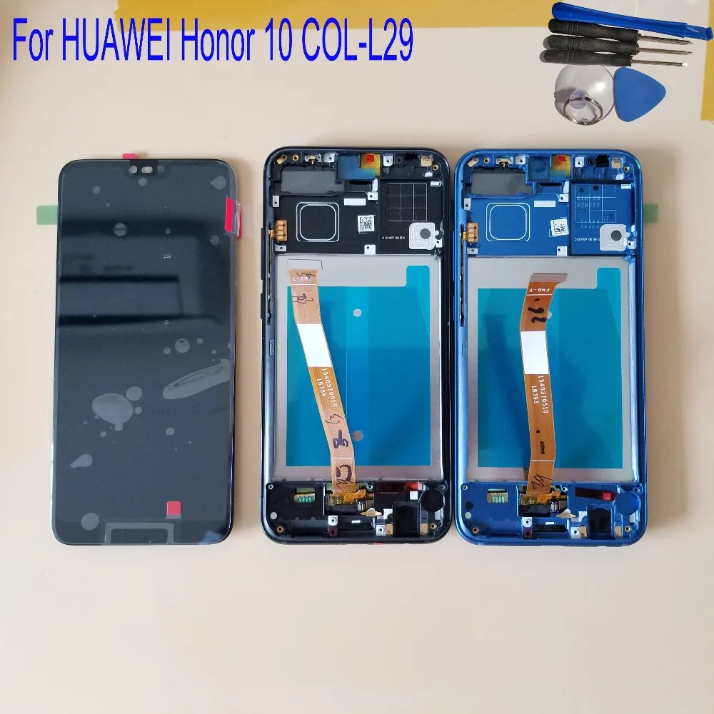 ЖК дисплей с рамкой для huawei Honor 10 COL L29 кодирующий преобразователь сенсорного