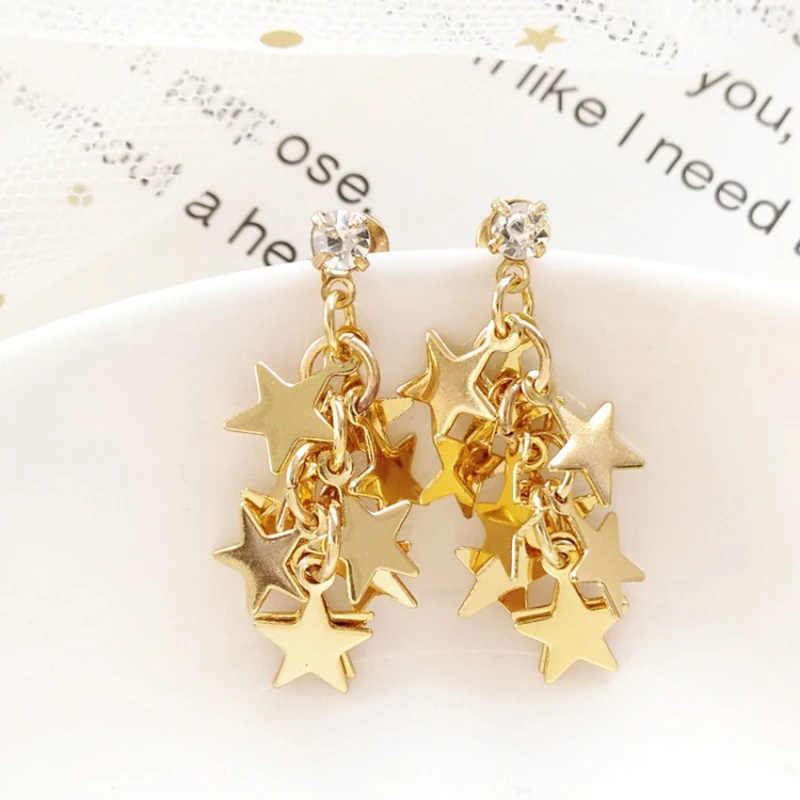 Korean Fashion Lovely Clip On Earrings Gold Silver String Star Earrings for Without Piercing Women Girl Ear Clips Gift Jewelry
Korean Fashion Lovely Clip On Earrings Gold Silver String Star Earrings for Without Piercing Women Girl Ear Clips Gift Jewelry