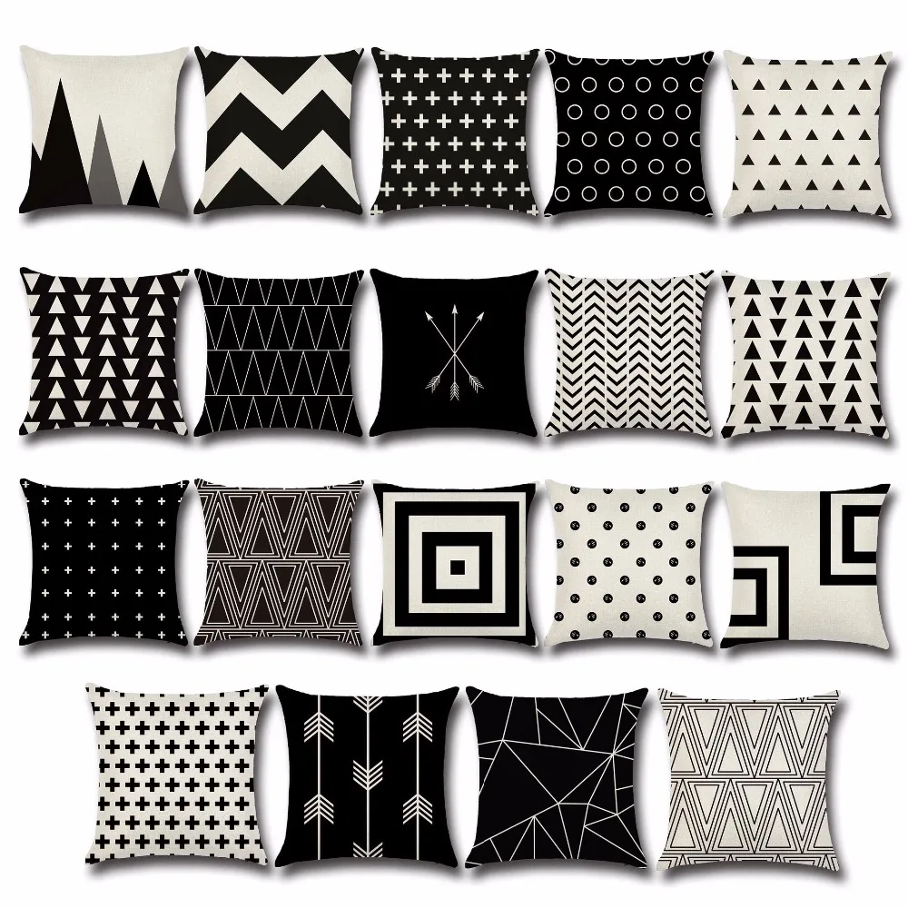 1PC Geometric Cushion Cover Black White Cushion Cover Arrow Home Decorative Chair Seat Couch Throw Pillow Case OU 001
1PC Geometric Cushion Cover Black White Cushion Cover Arrow Home Decorative Chair Seat Couch Throw Pillow Case OU 001