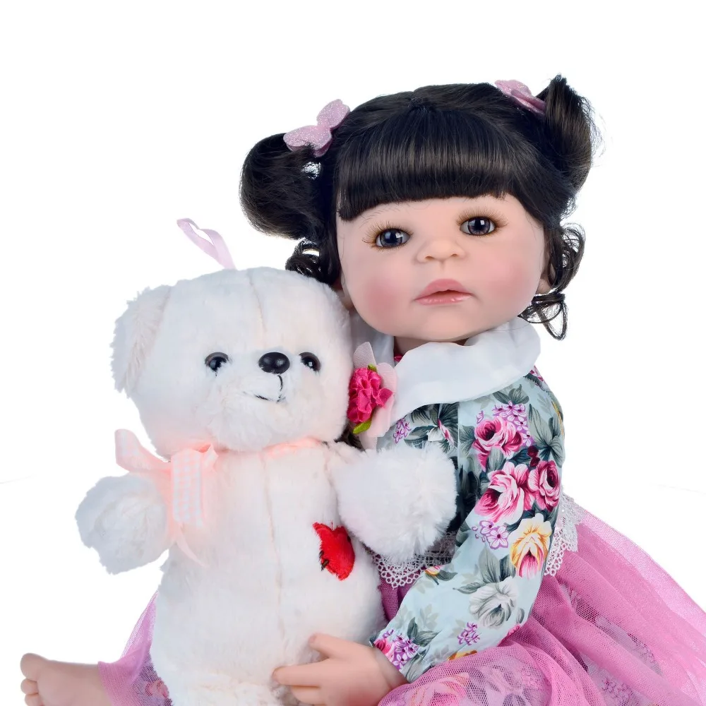55cm Full Silicone Reborn Baby Doll Lifelike Newborn Princess Toddler Girl Toys bebe Bonecas reborn kids Birthday Gift npk
55cm Full Silicone Reborn Baby Doll Lifelike Newborn Princess Toddler Girl Toys bebe Bonecas reborn kids Birthday Gift npk