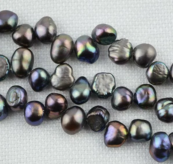 Unique Pearls jewellery Store Top Drilled Baroque Black Freshwater Pearl Loose Beads 6-7mm One Full Strand YLS1-0016
Unique Pearls jewellery Store Top Drilled Baroque Black Freshwater Pearl Loose Beads 6-7mm One Full Strand YLS1-0016