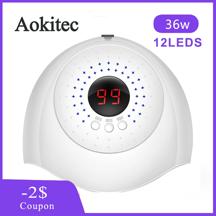 Aokitec 36 Вт Сушилка для ногтей светодиодные УФ лампы USB зарядка лампа все гель