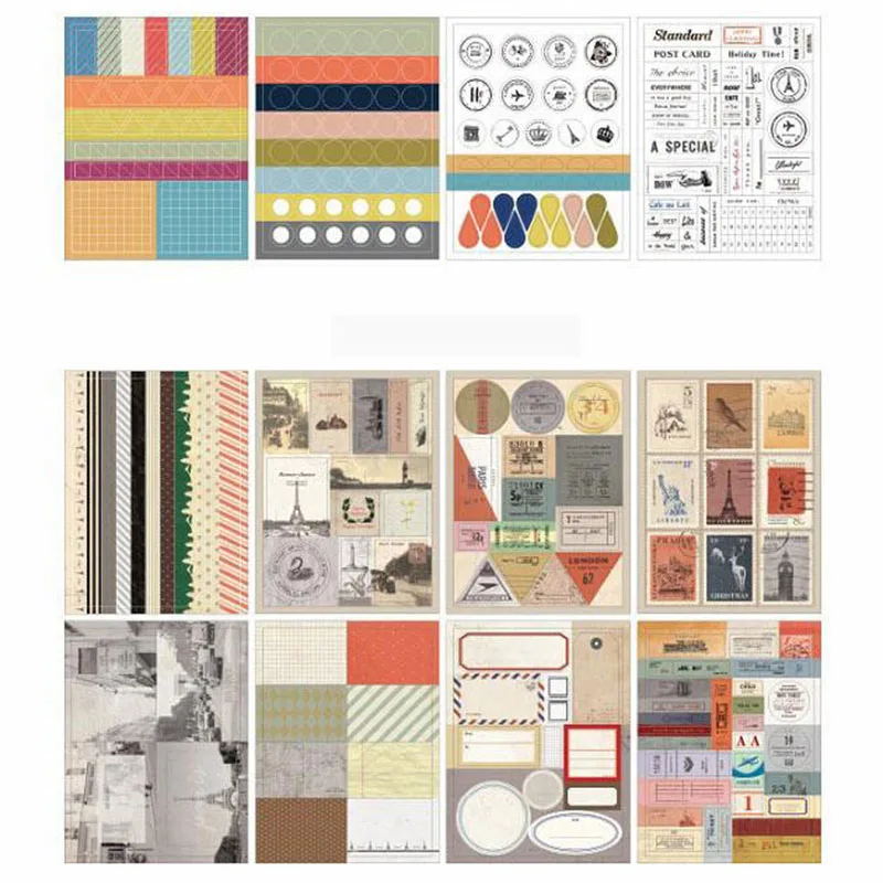 12sheet (8 Pvc and 4 Paper) Vintage Retro Sticker Classic Stamp Stickers for Decoration Scrapbooking Diary Album Third Season
12sheet (8 Pvc and 4 Paper) Vintage Retro Sticker Classic Stamp Stickers for Decoration Scrapbooking Diary Album Third Season