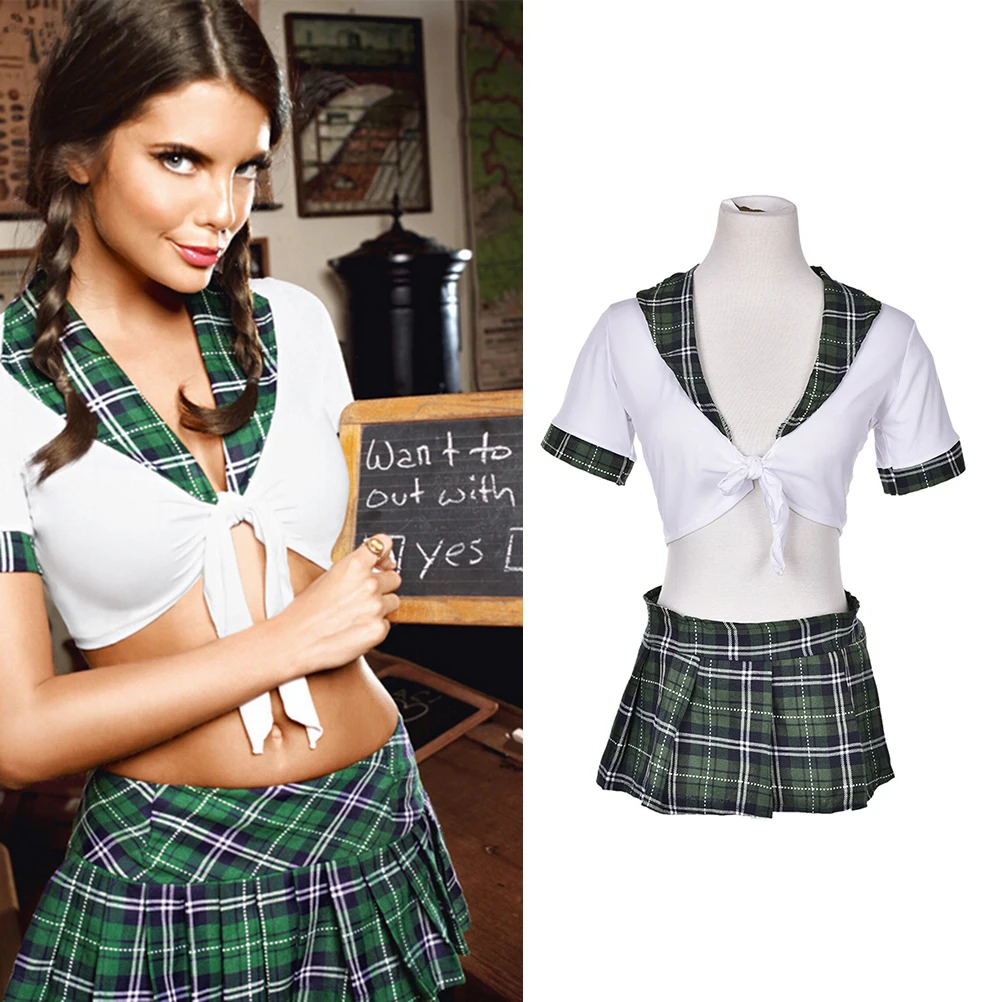 1 Set Sexy Students School Girl Uniform Role Play Costumes Women Girl Plaid Cosplay Clothing Adults Halloween Clothes
1 Set Sexy Students School Girl Uniform Role Play Costumes Women Girl Plaid Cosplay Clothing Adults Halloween Clothes