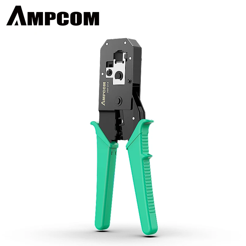 

AMPCOM Pratical Series Green RJ11 RJ45 Crimping Tool Crimping Pliers Network Cable CrimpTool for 6P 8P RJ-11/RJ-12 RJ-45
